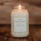 Seaside Grove | 16oz Mason Jar Soy Wax Candle | Clean Burning
