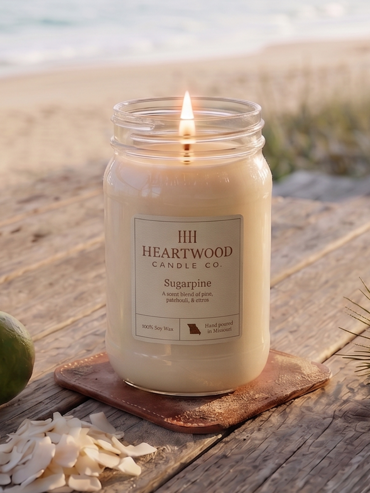 Sugarpine | Mason Jar Soy Wax Candle | Clean Burning