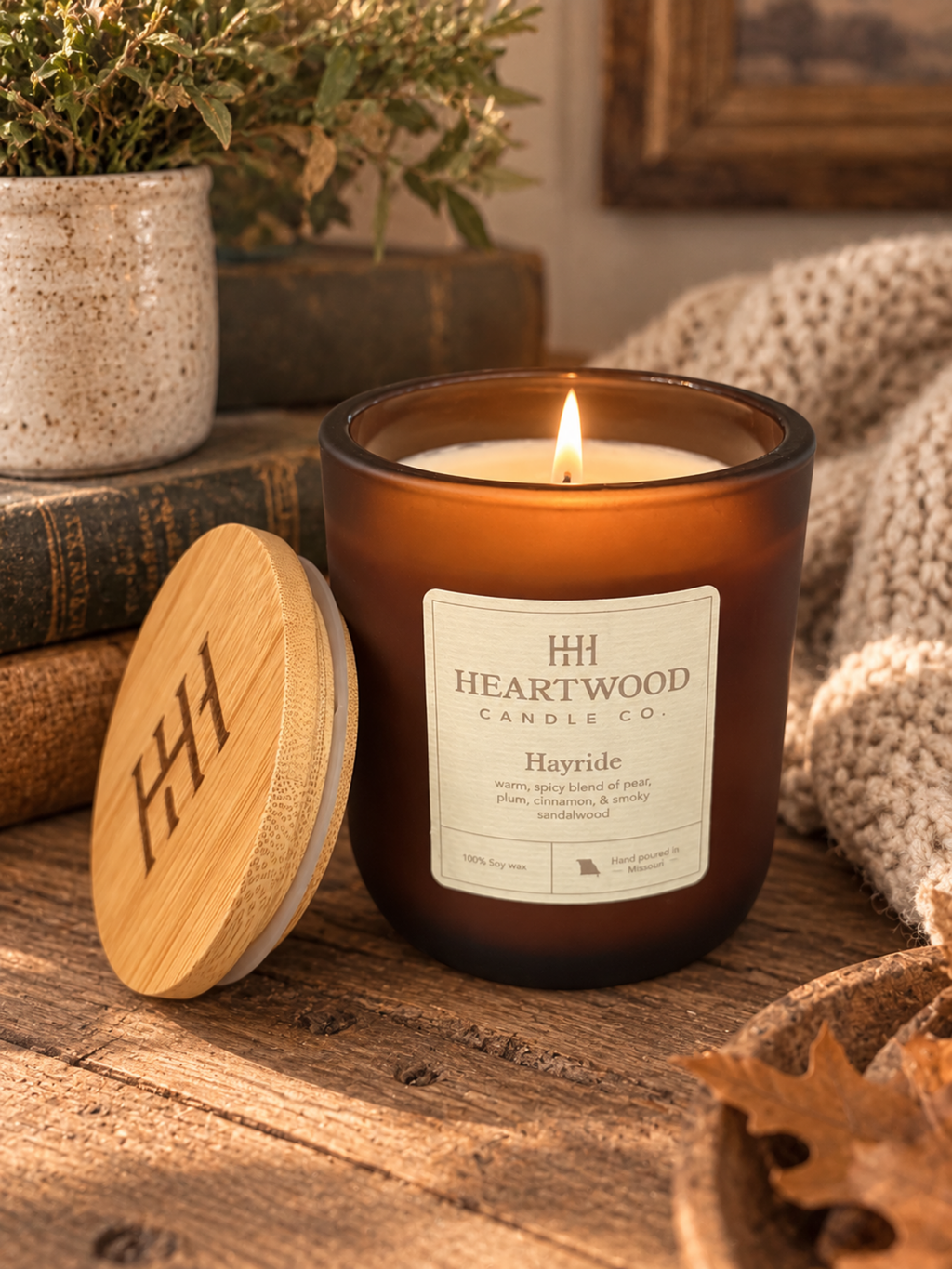 Signature Collection | 10 oz Hand-Poured Soy Candle | Amber