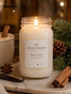 Nog & Spice  | Mason Jar Soy Wax Candle | Clean Burning