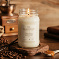Coffee House | 16oz Mason Jar Soy Wax Candle | Clean Burning