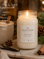 Nog & Spice  | Mason Jar Soy Wax Candle | Clean Burning
