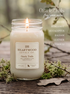 Ozark Trails | Mason Jar Soy Wax Candle | Clean Burning