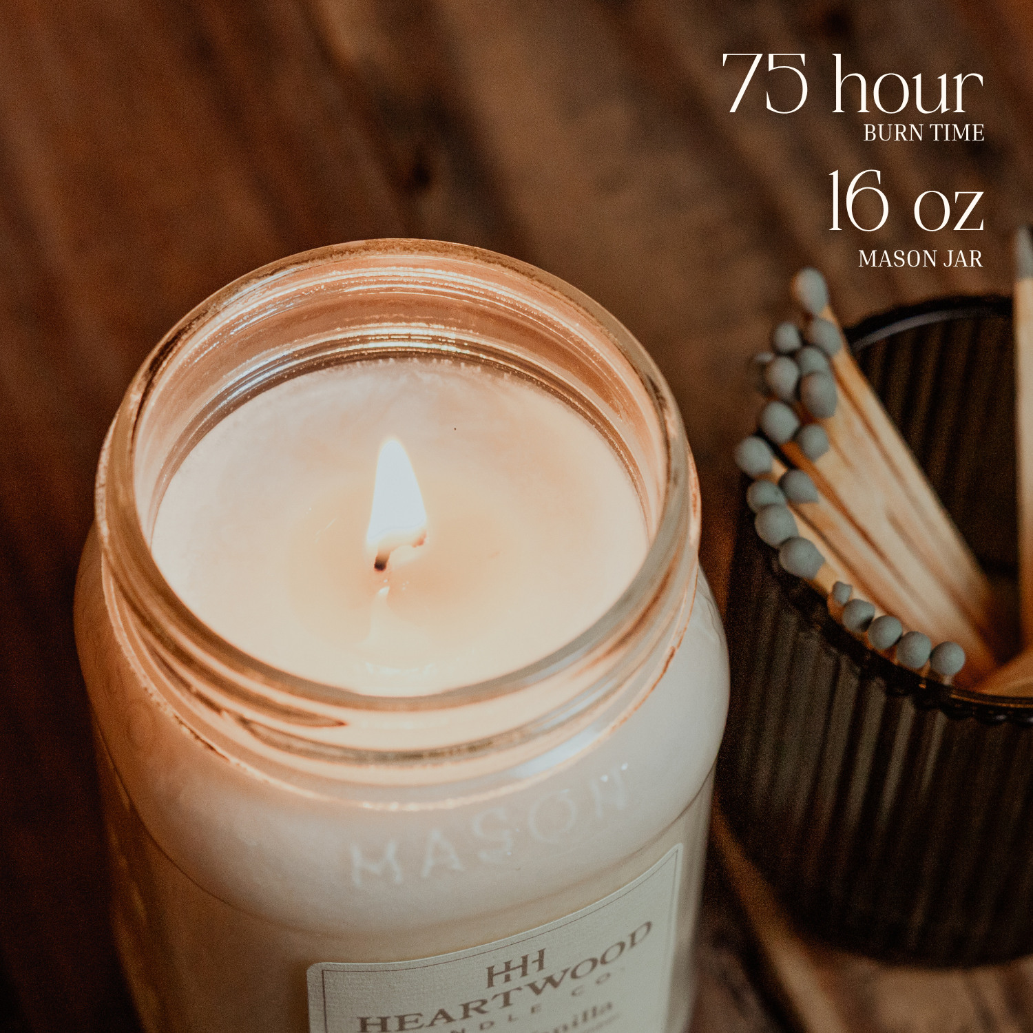 Apple Dumplings | 16oz Mason Jar Soy Wax Candle | Clean Burning