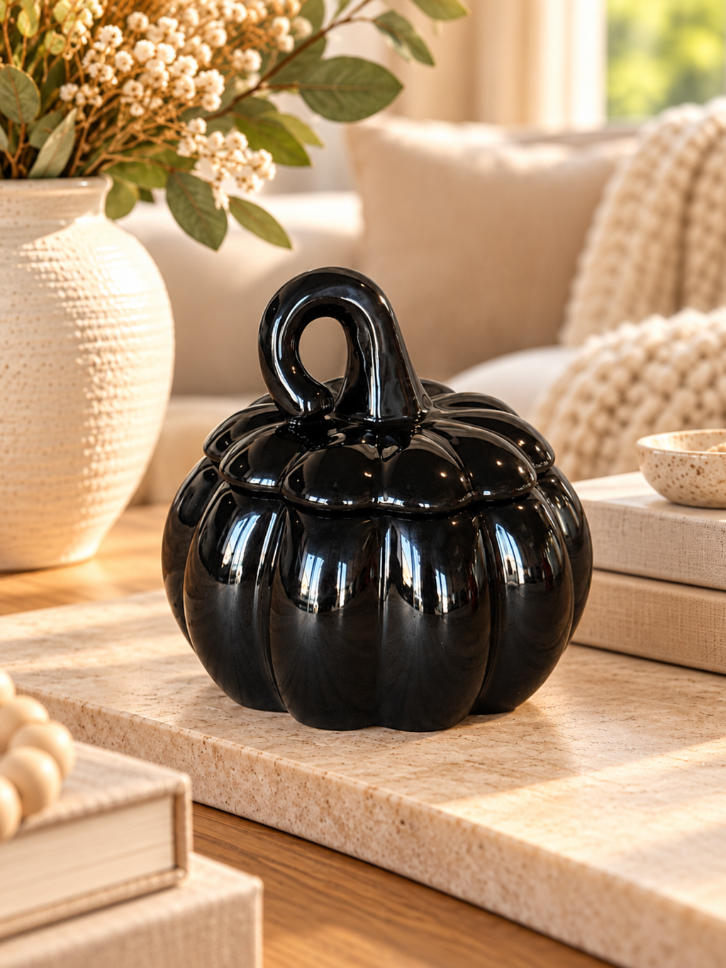 Black Pumpkin | 12 oz Hand-Poured Soy Candle | Seasonal Candles