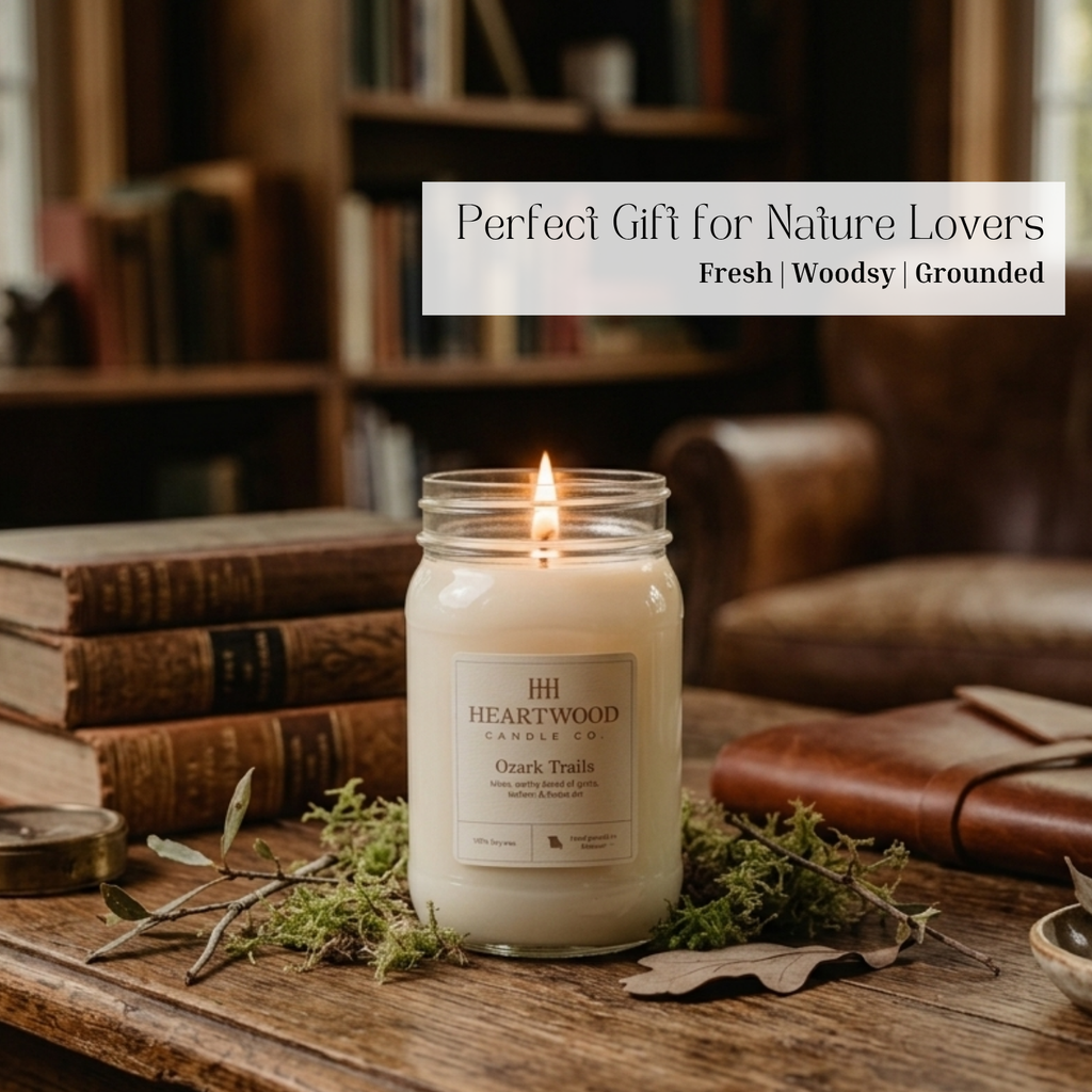 Ozark Trails | 16oz Mason Jar Soy Wax Candle | Clean Burning
