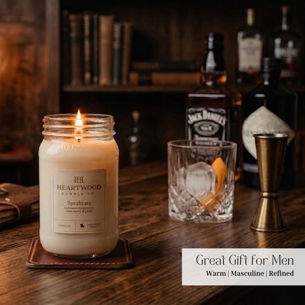 Speakeasy | 16oz Mason Jar Soy Wax Candle | Clean Burning