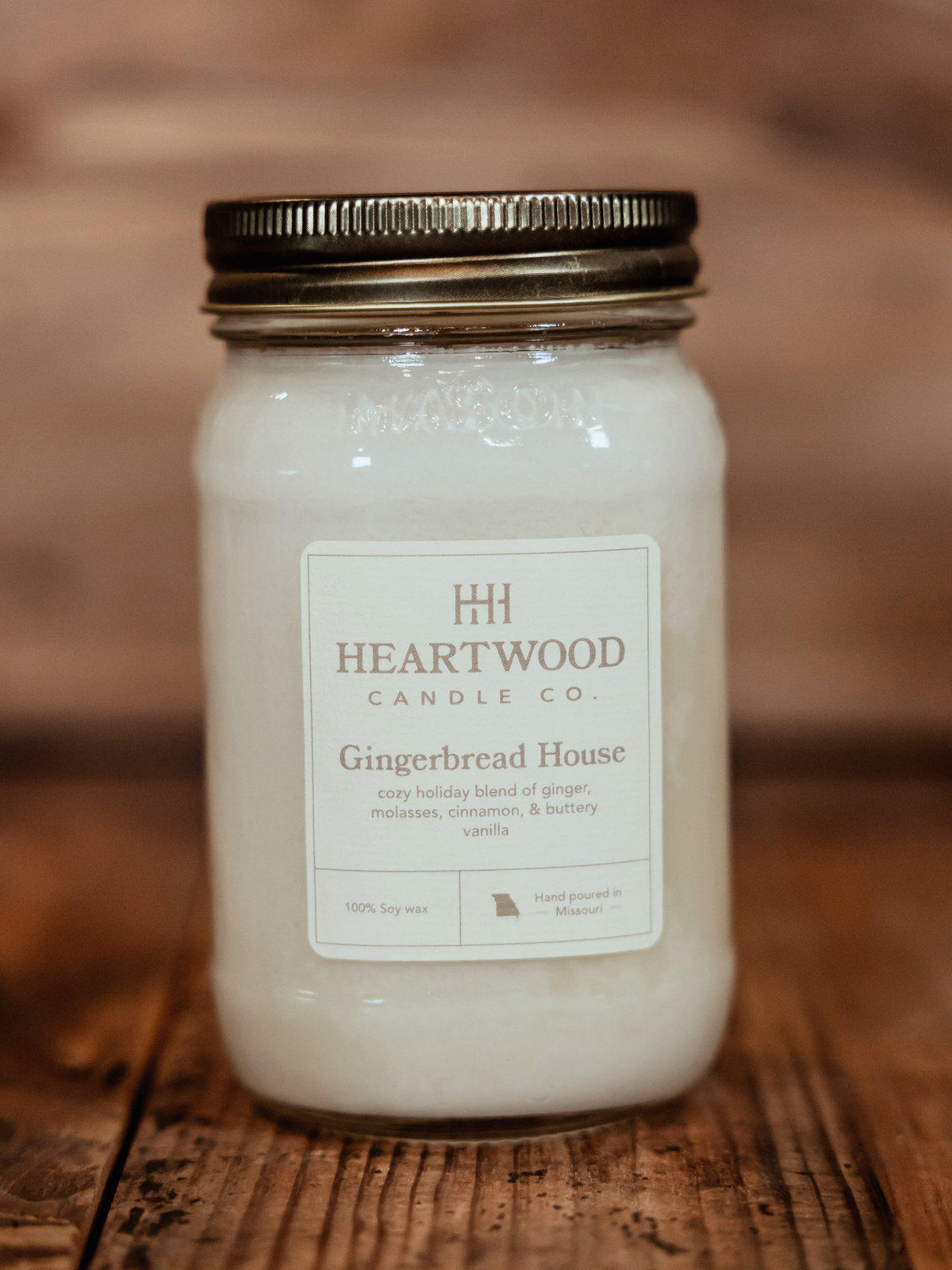 Gingerbread House | Mason Jar Soy Wax Candle | Clean Burning
