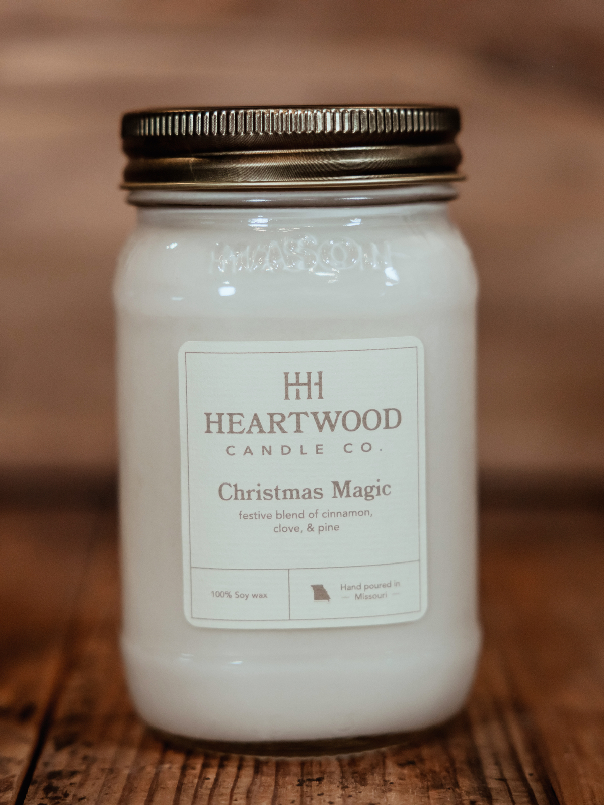 Christmas Magic | Mason Jar Soy Wax Candle | Clean Burning