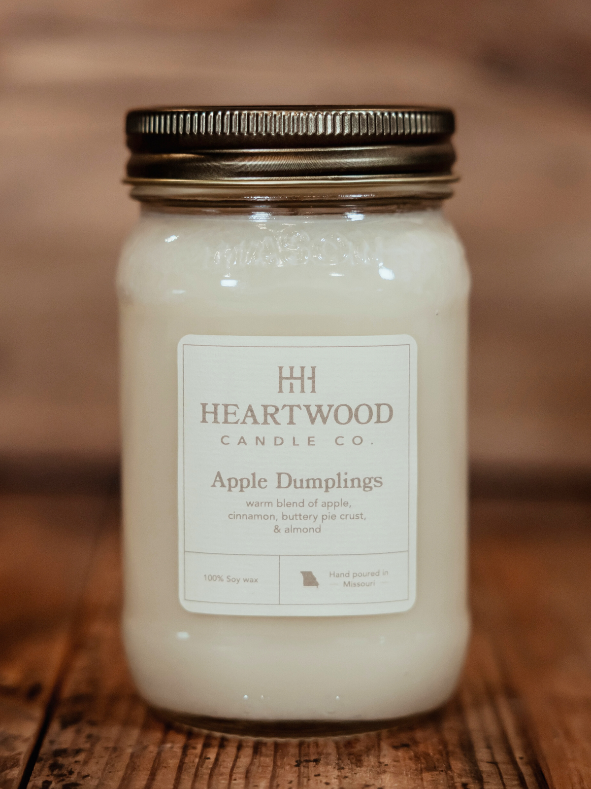 Apple Dumplings | Mason Jar Soy Wax Candle | Clean Burning