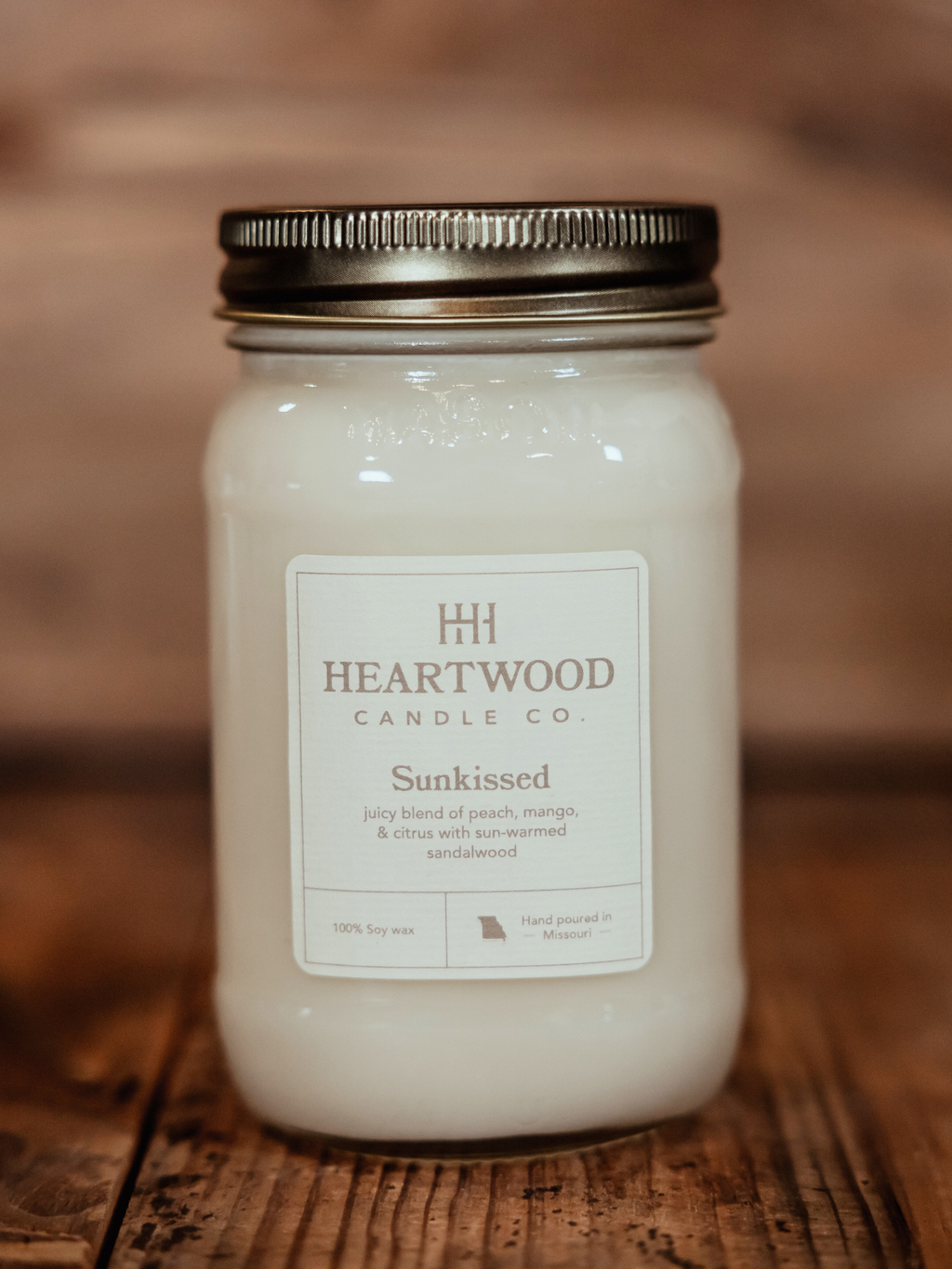 Sunkissed | Mason Jar Soy Wax Candle | Clean Burning