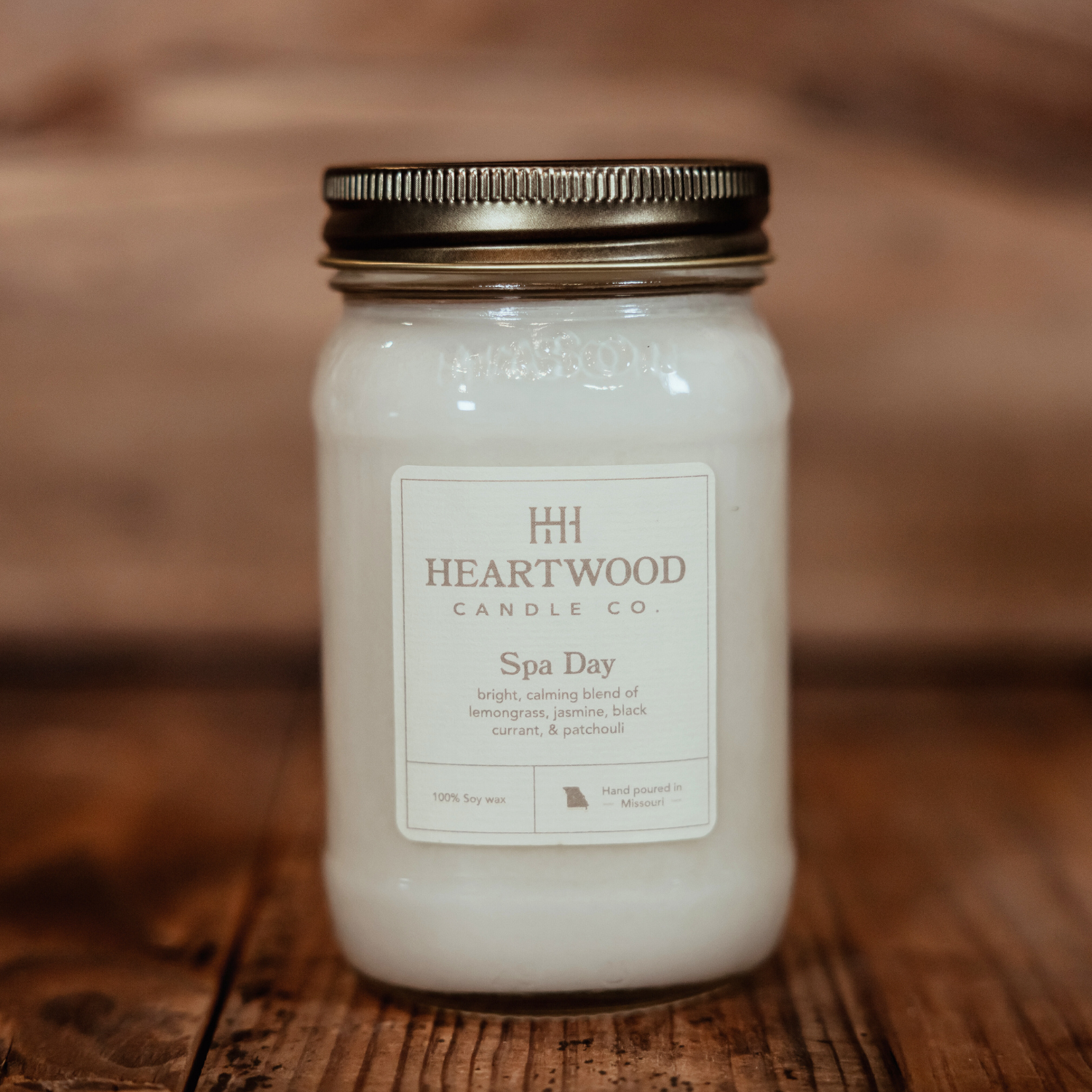 Spa Day | 16oz Mason Jar Soy Wax Candle | Clean Burning