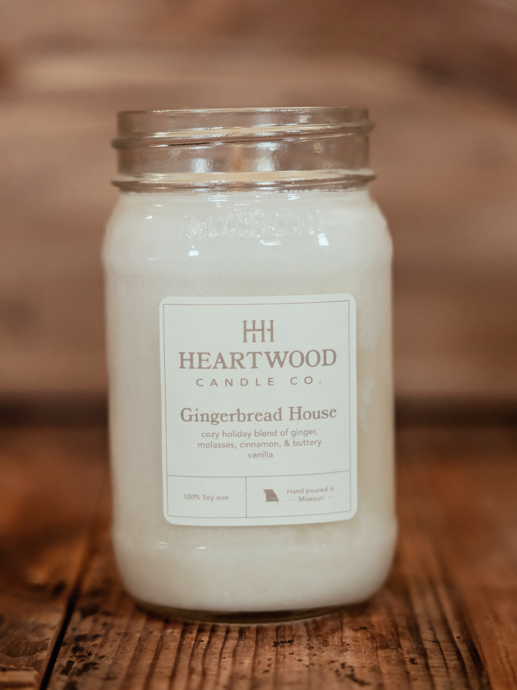 Gingerbread House | Mason Jar Soy Wax Candle | Clean Burning
