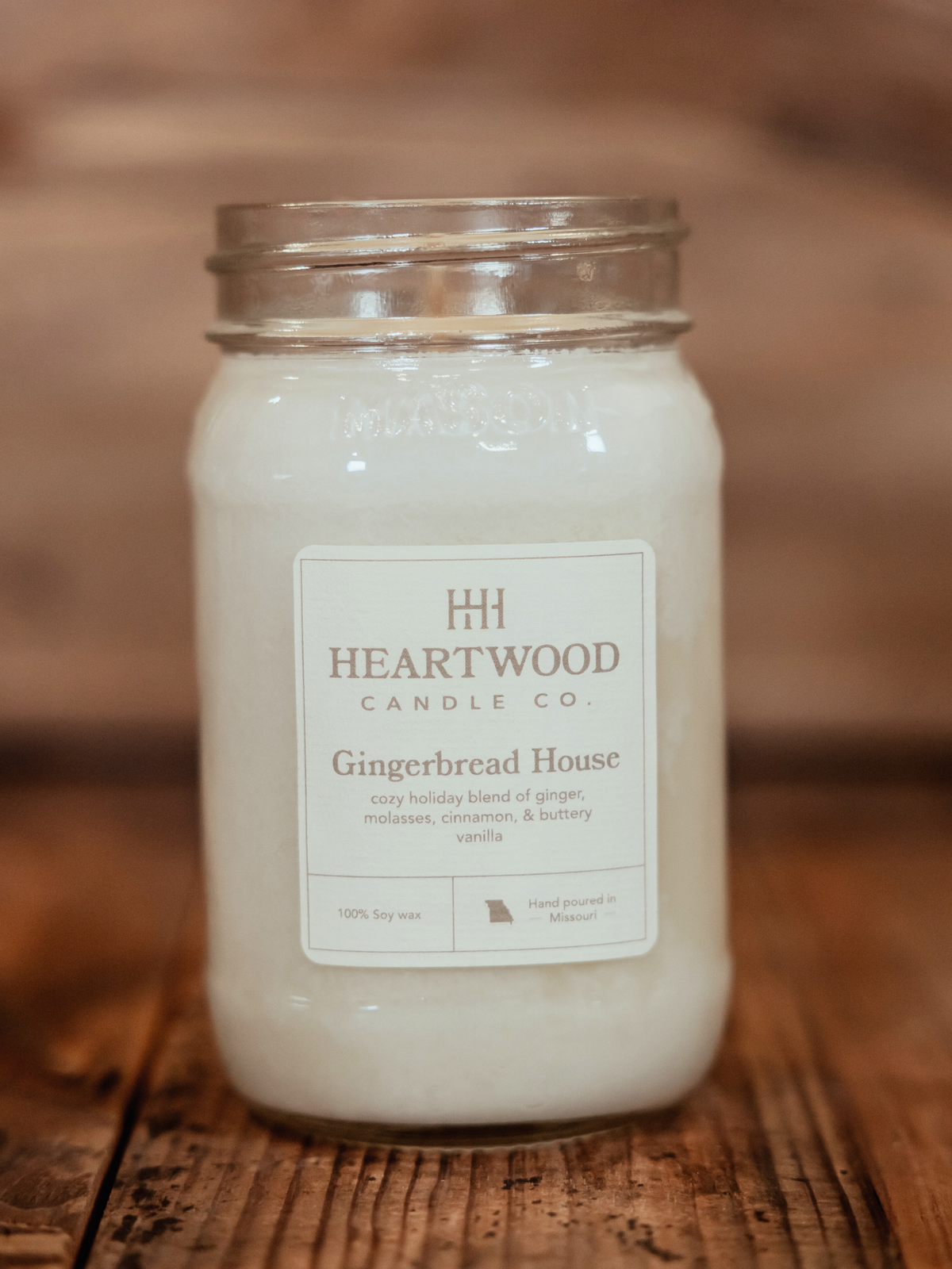 Gingerbread House | Mason Jar Soy Wax Candle | Clean Burning