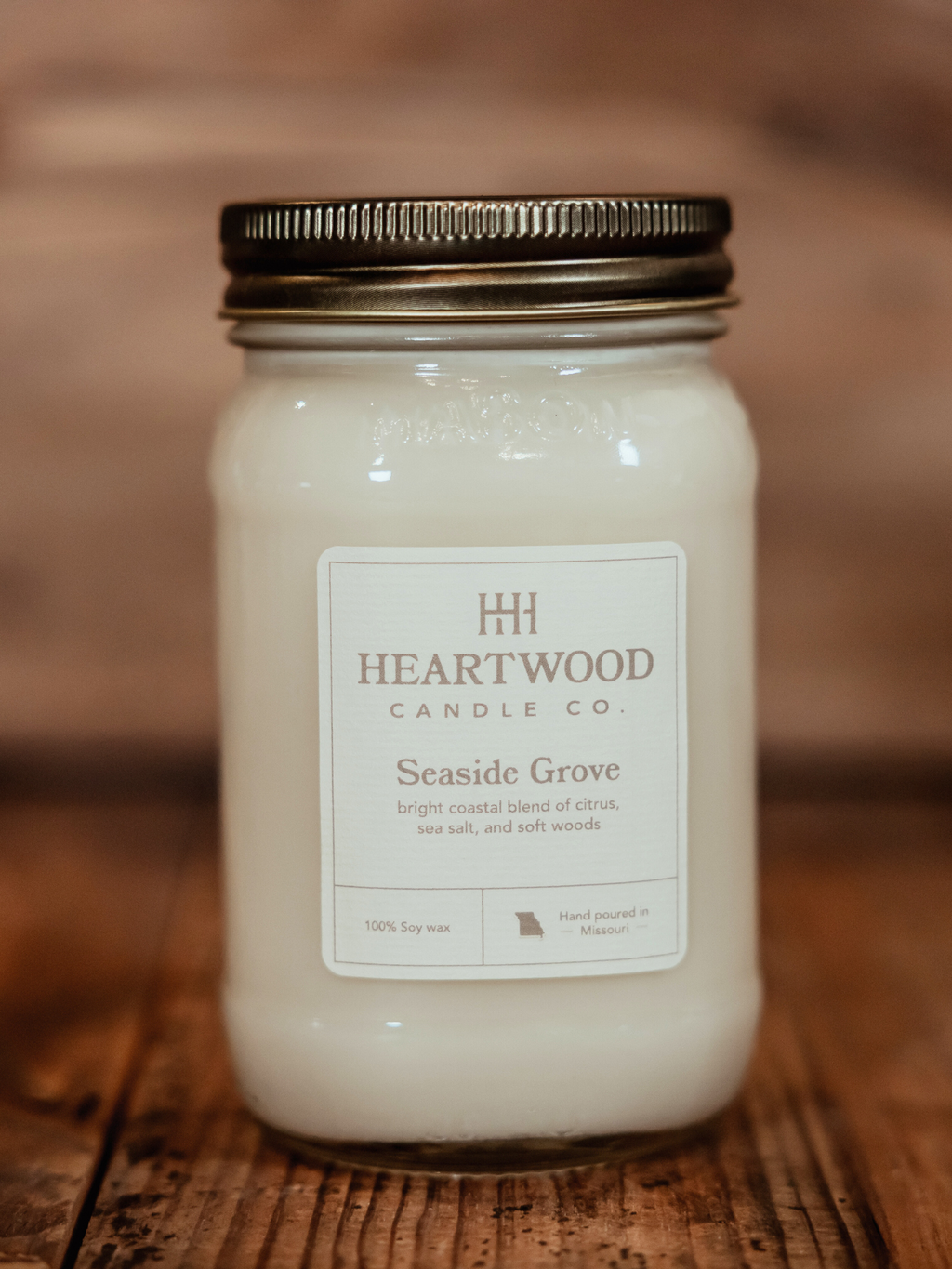 Seaside Grove | Mason Jar Soy Wax Candle | Clean Burning