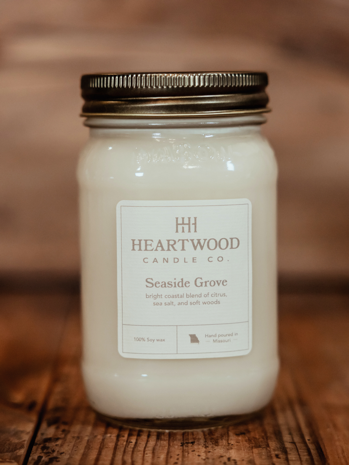 Seaside Grove | Mason Jar Soy Wax Candle | Clean Burning