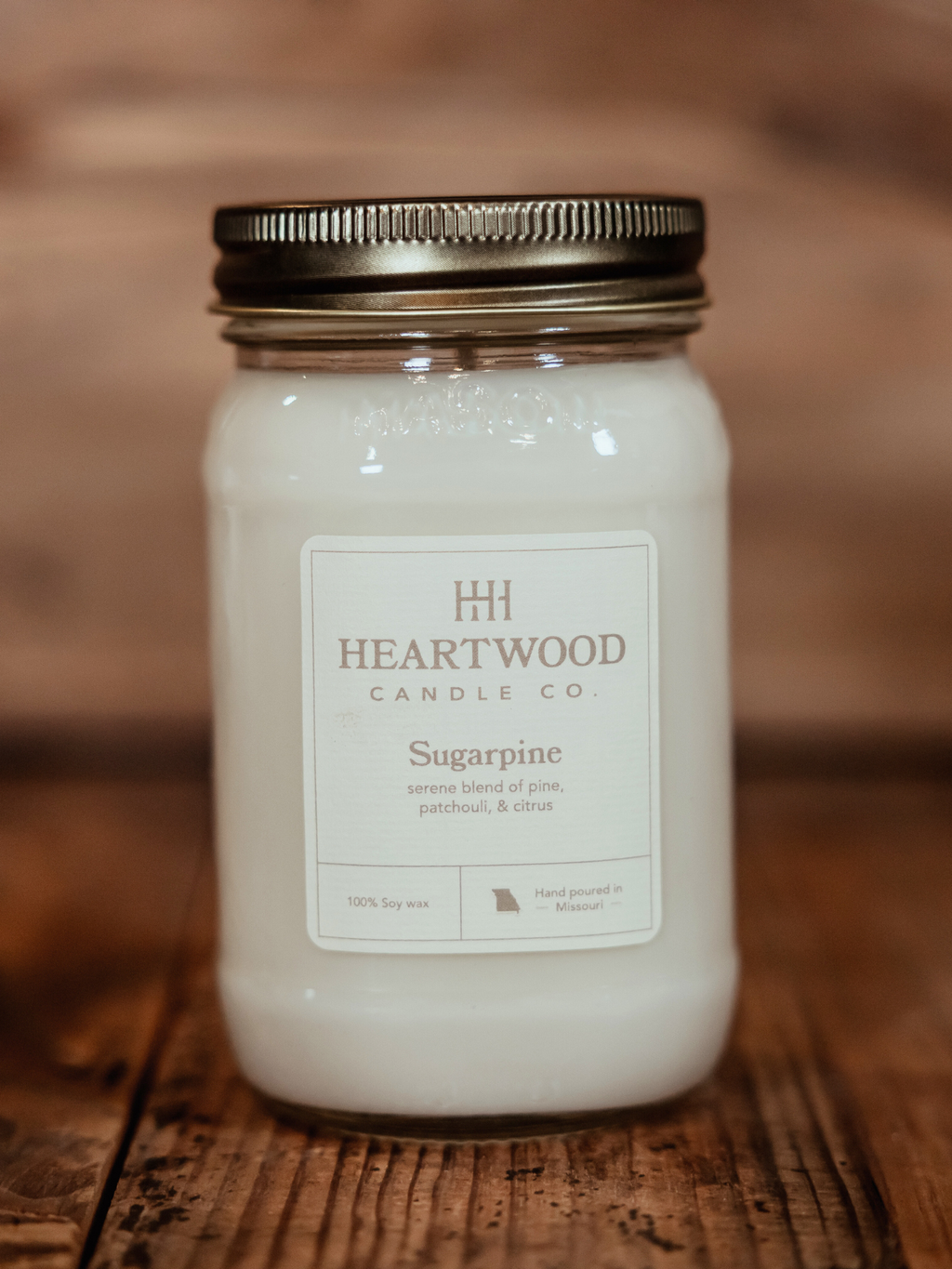 Sugarpine | Mason Jar Soy Wax Candle | Clean Burning