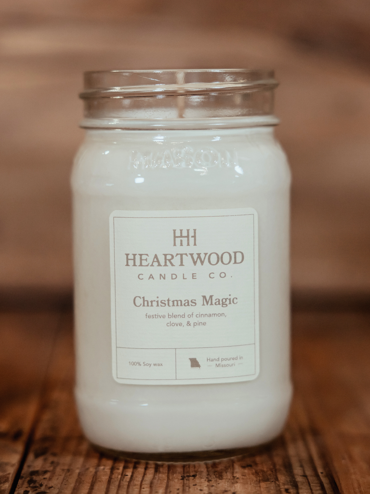 Christmas Magic | Mason Jar Soy Wax Candle | Clean Burning