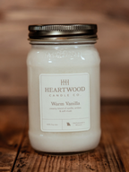Warm Vanilla | Mason Jar Soy Wax Candle | Clean Burning