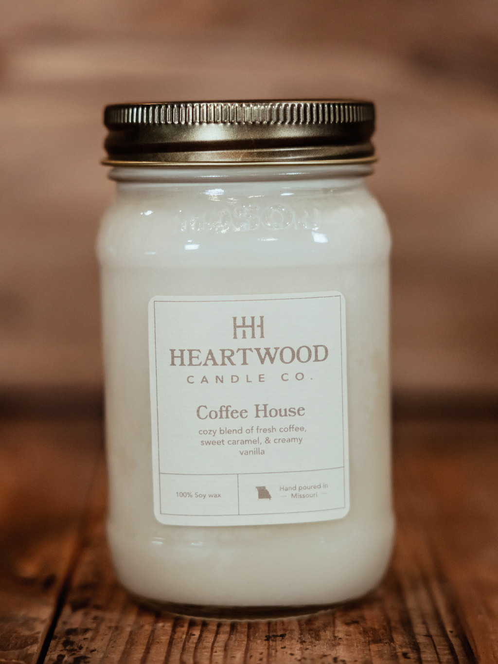 Coffee House | Mason Jar Soy Wax Candle | Clean Burning