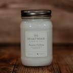 Banana Pudding | 16oz Mason Jar Soy Wax Candle | Clean Burning