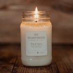 Nog & Spice  | 16oz Mason Jar Soy Wax Candle | Clean Burning