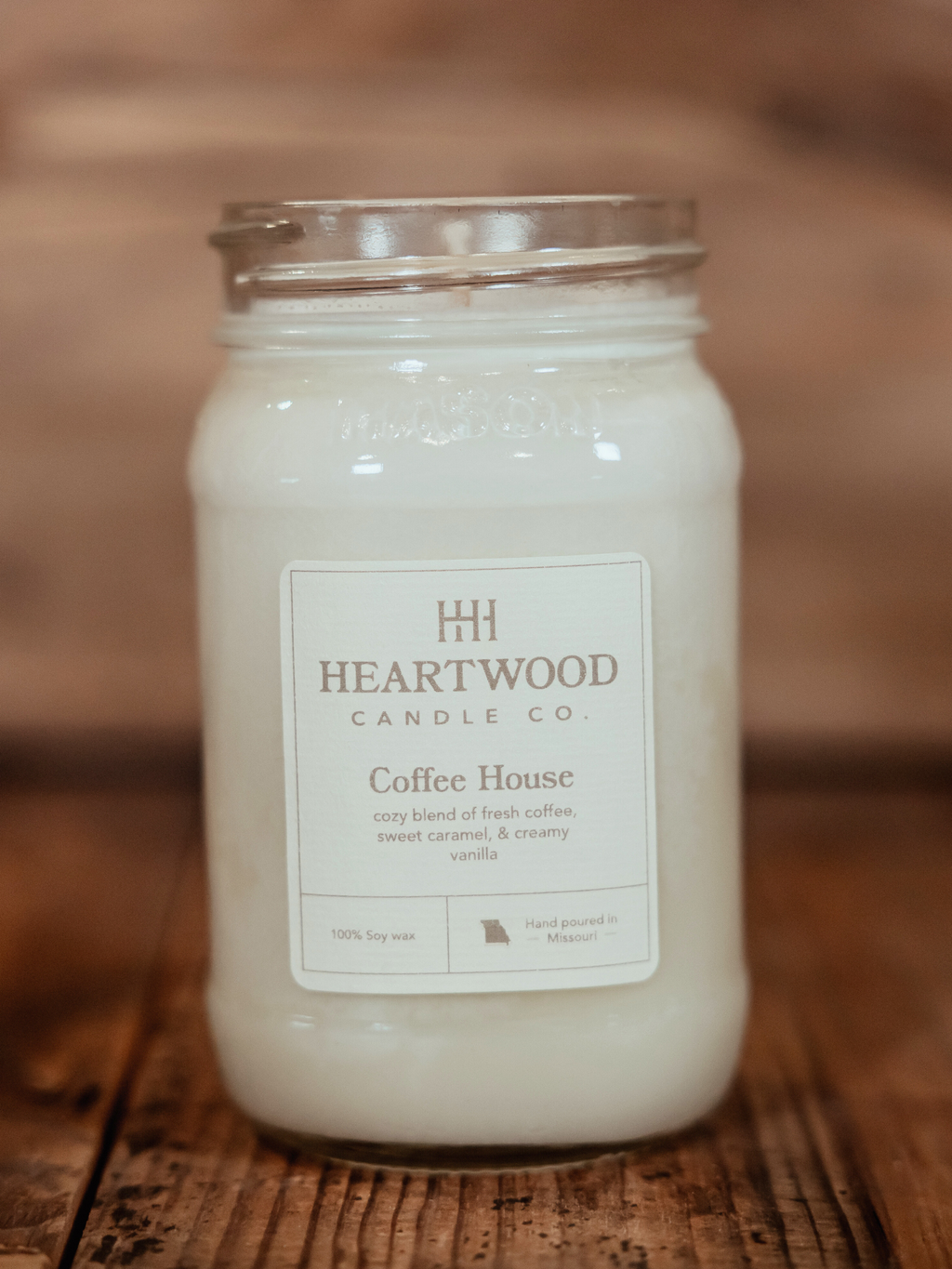 Coffee House | Mason Jar Soy Wax Candle | Clean Burning