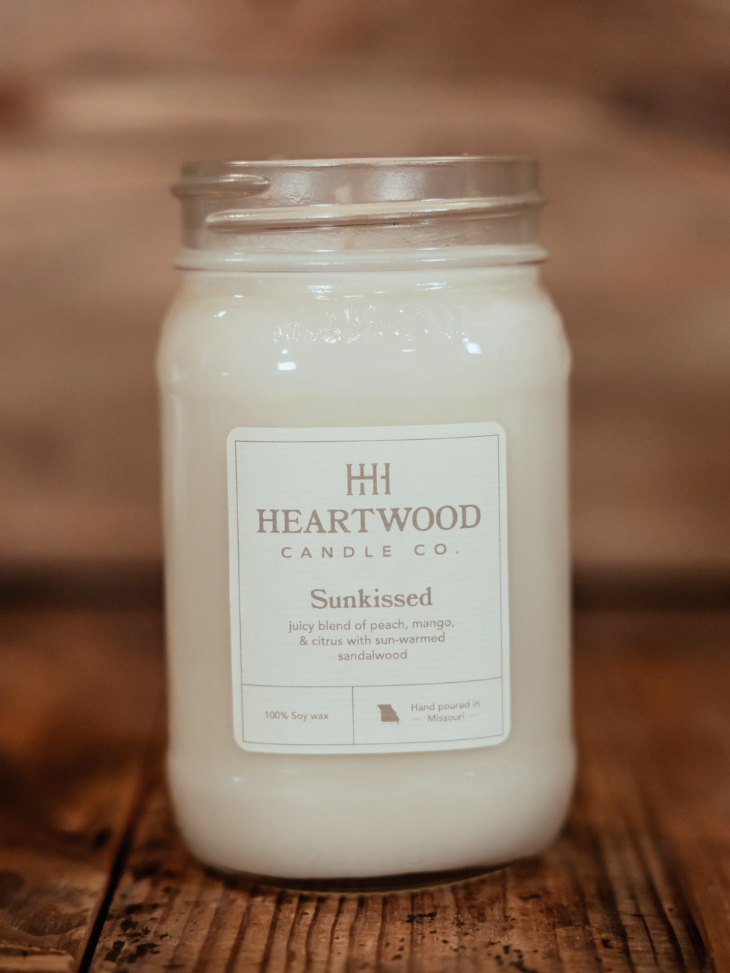 Sunkissed | Mason Jar Soy Wax Candle | Clean Burning