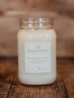 Pomegranate Cider | Mason Jar Soy Wax Candle | Clean Burning