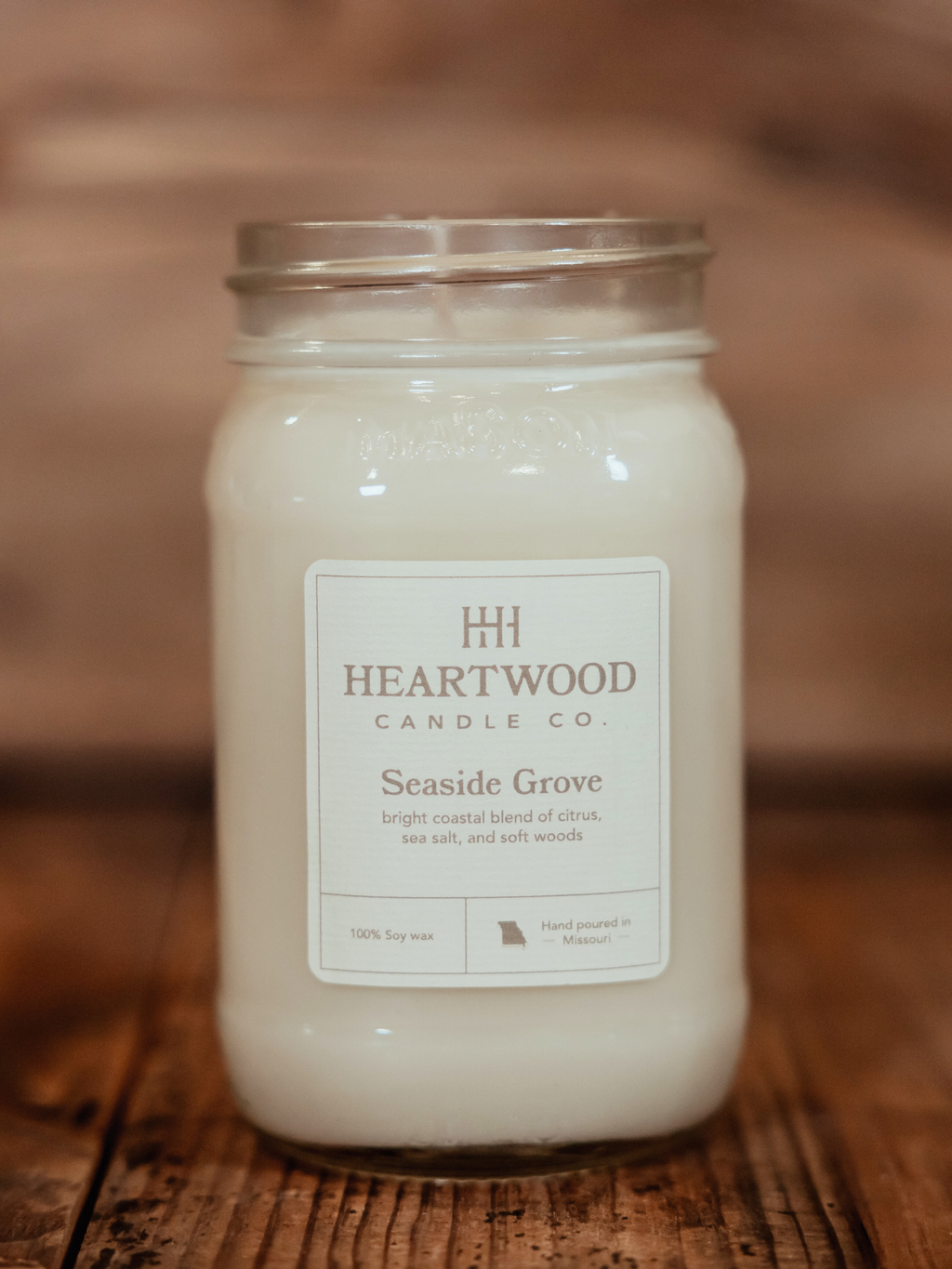 Seaside Grove | Mason Jar Soy Wax Candle | Clean Burning