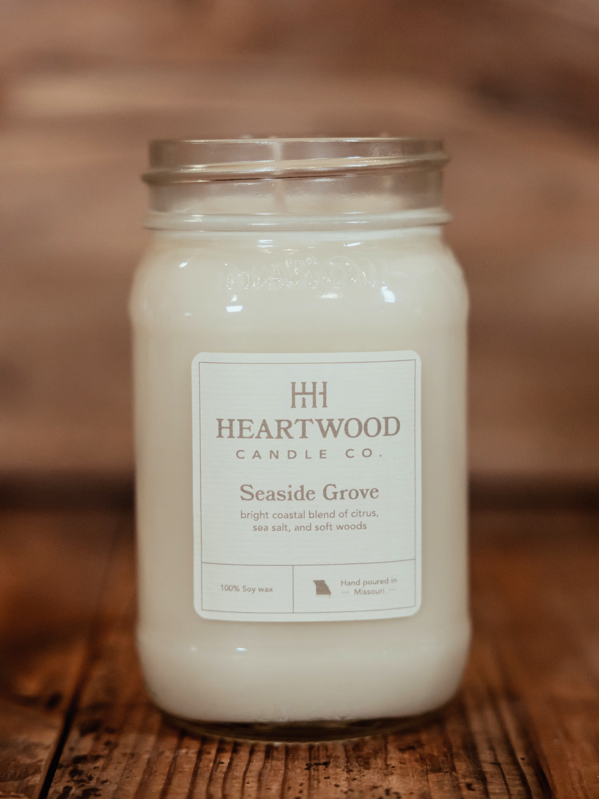 Seaside Grove | Mason Jar Soy Wax Candle | Clean Burning