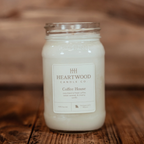 Coffee House | 16oz Mason Jar Soy Wax Candle | Clean Burning
