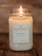 Nog & Spice  | Mason Jar Soy Wax Candle | Clean Burning