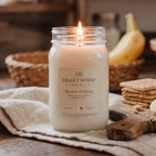 Banana Pudding | 16oz Mason Jar Soy Wax Candle | Clean Burning