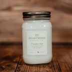 Autumn pumpkin soy candle with a warm bakery-inspired fragrance
