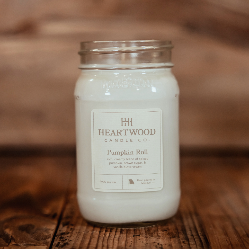 Cozy fall pumpkin candle with a sweet warm bakery scent
