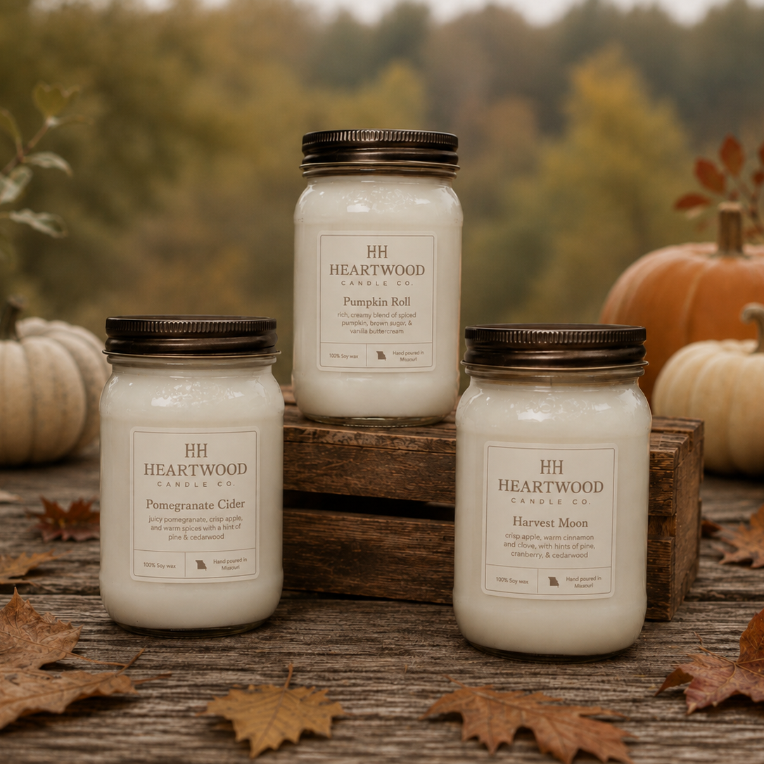 Sweater Weather fall candle bundle with hand-poured soy candles